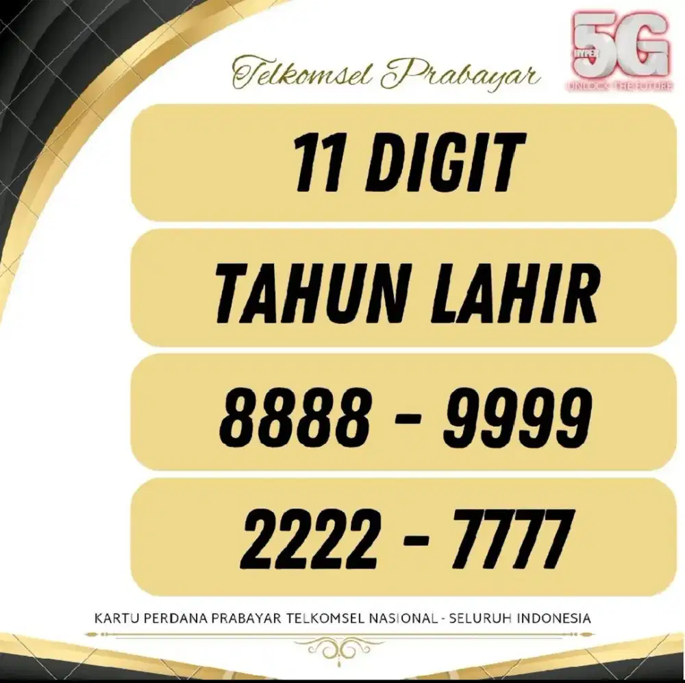 NOMOR CANTIK KARTU PERDANA SUPPORT 4G 5G FRESH AKTIF JARINGAN