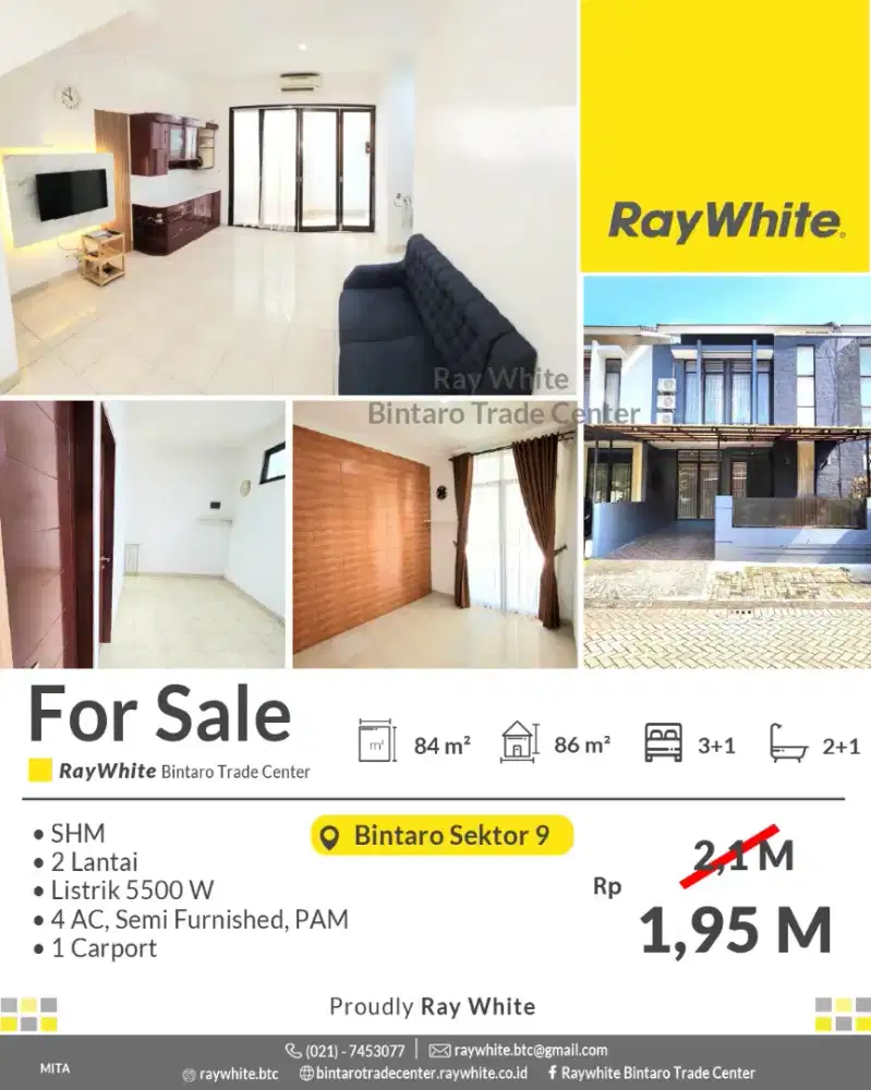 Hotsale! Rumah Siap Huni di Cluster Neo Permata Bintaro Sektor 9