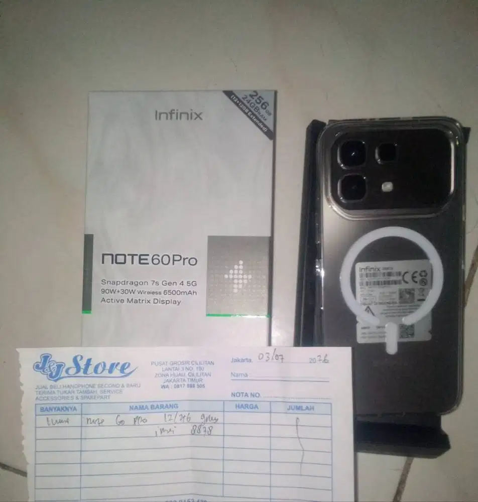 Infinix not 60 pro 12/256 baru sebulan pakai