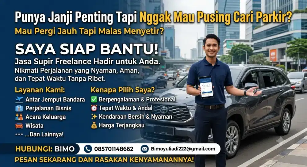 Jasa driver freelance