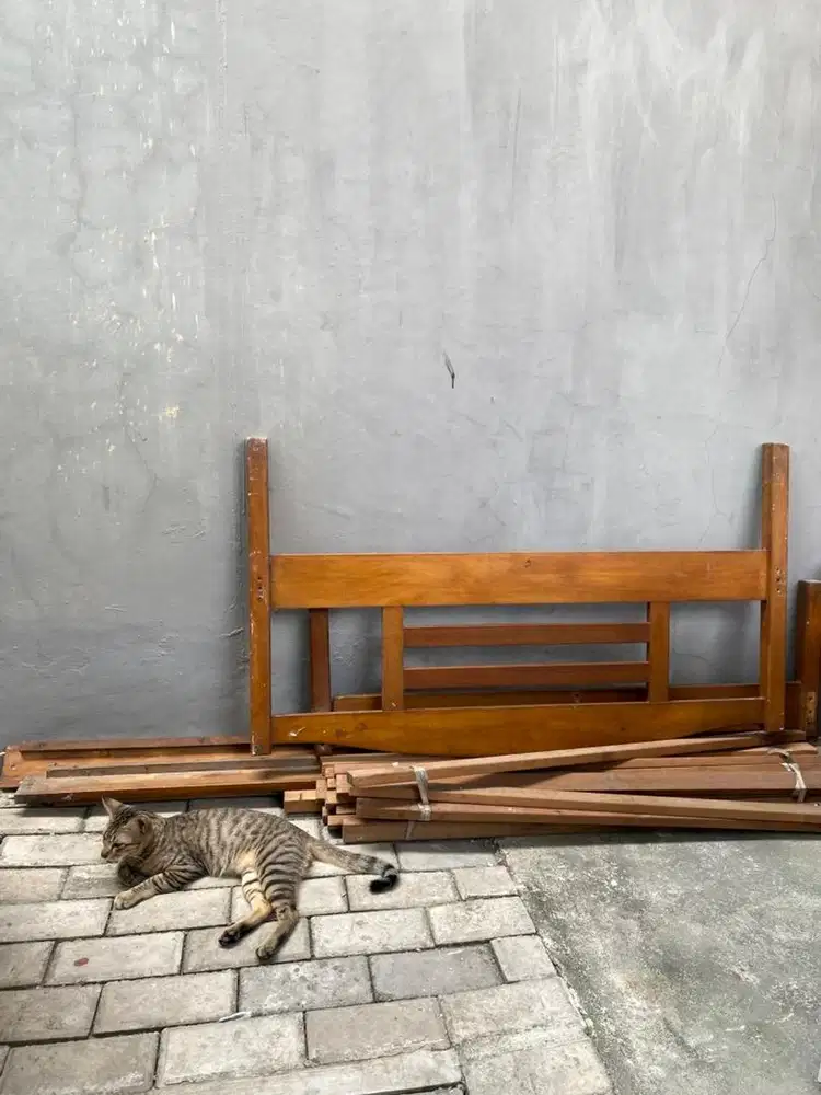 dipan ranjang tempat tidur jati