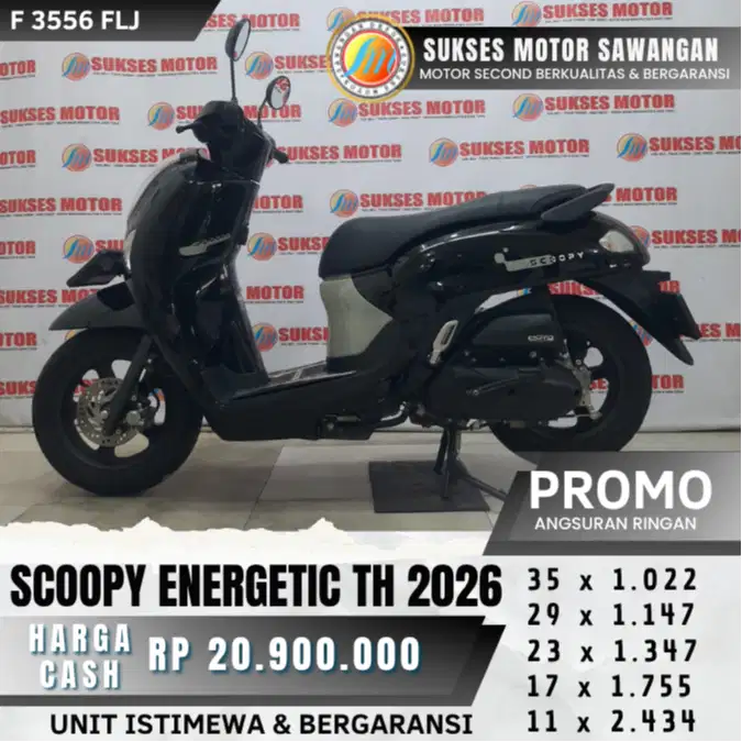 UNIT MULUS HONDA NEW SCOOPY ENERGETIC TH 2026 BISA KREDIT BERGARANSI