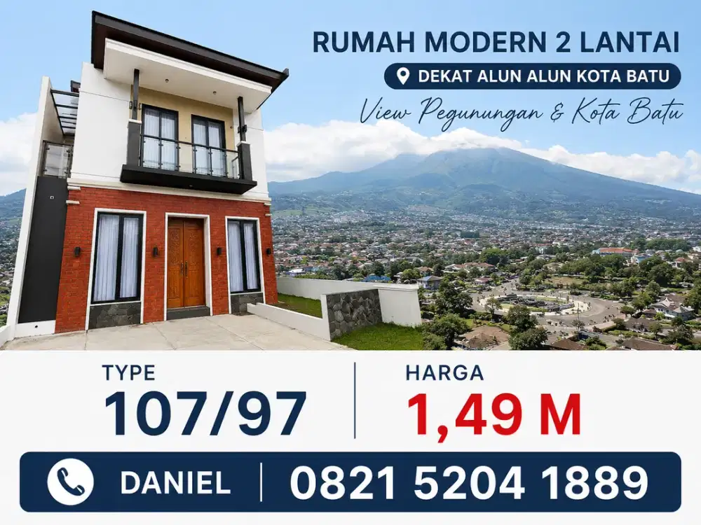 Villa Mewah Modern Tropical Javanese di Kota Batu — Free Full Furnished & Private Pool!