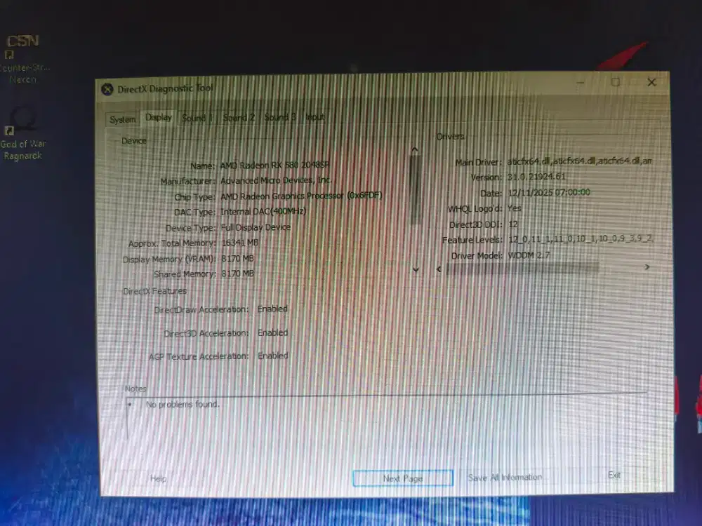 Edisi bosen PC rx 580 i5 3470