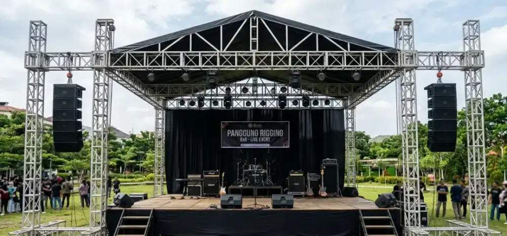 Jasa penyewaan panggung riging stage