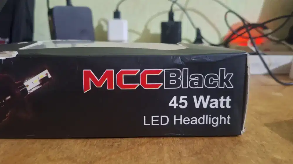 MCC Black 45 Watt LED Headligh H4