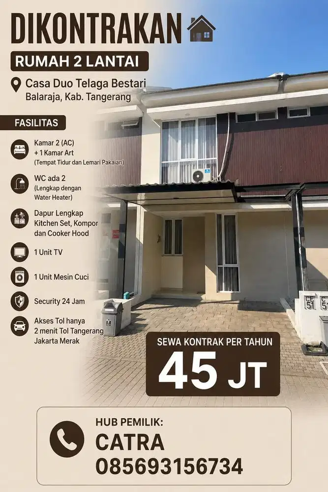 Sewa rumah di telaga bestari cluster duo