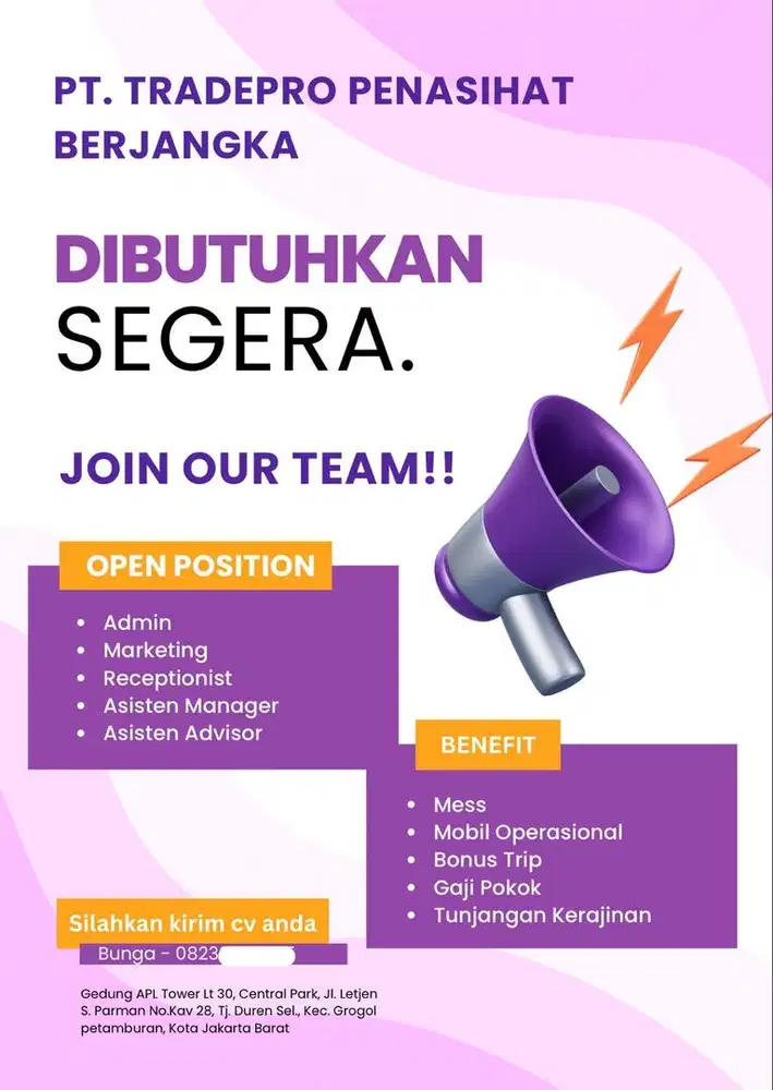 DIBUTUHKAN SEGERA!!