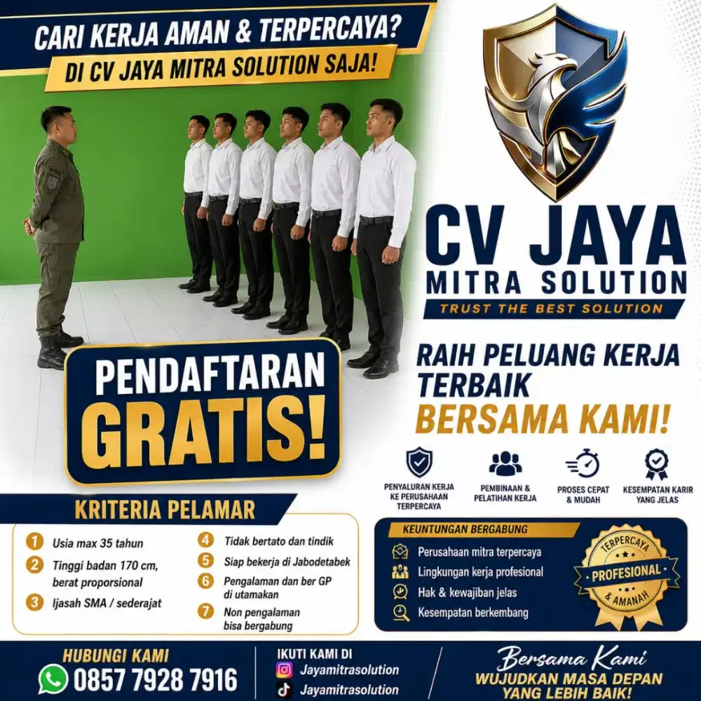 Yang berminat kerja satpam