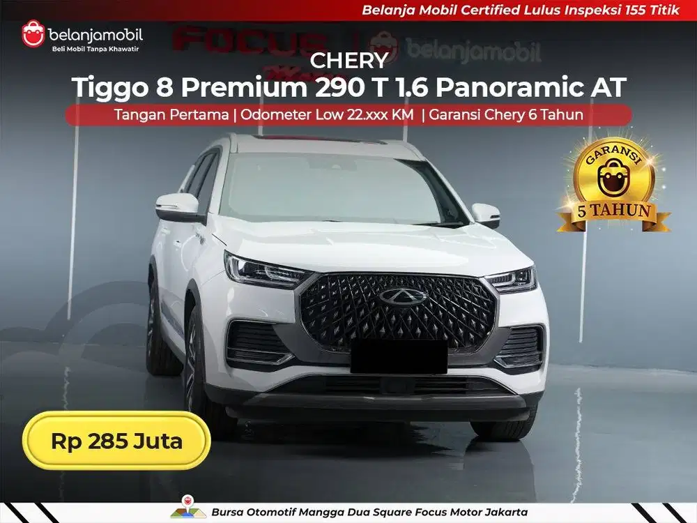 [ GARANSI 5TH ] Chery Tiggo 8 Premium 290 T 1.6 Panoramic 2024 2025