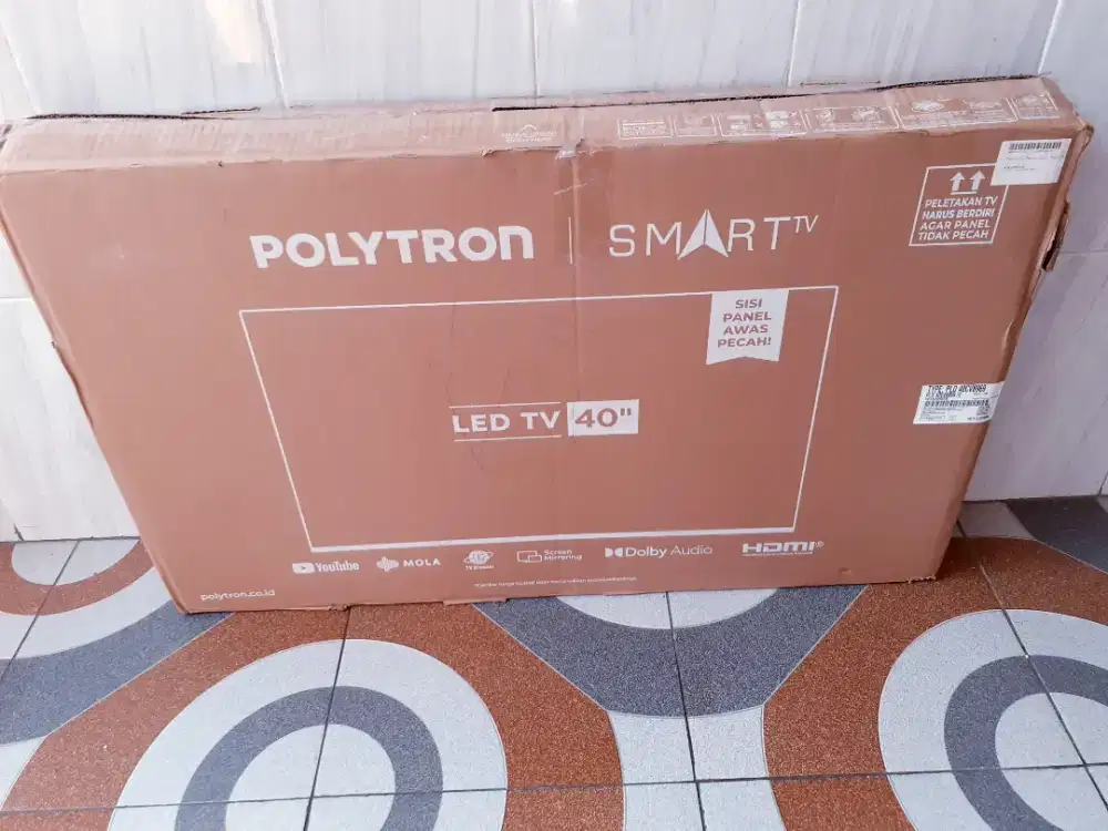 TV LED SMART POLYTRON 40IN FHD DIGITAL TV YOUTUBE MULUS GARANSI