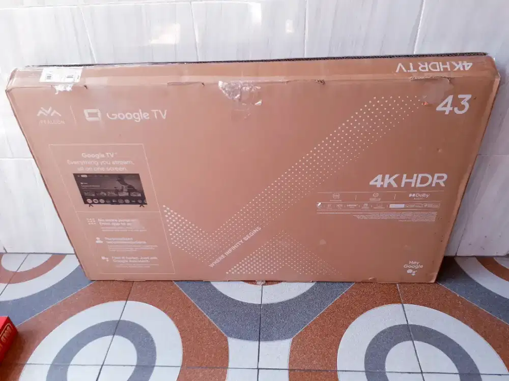TV LED ANDROID GOOGLE TV TCL 43IN 43V5C QLED FHD NETFLIKYOUTUBEGARANSi