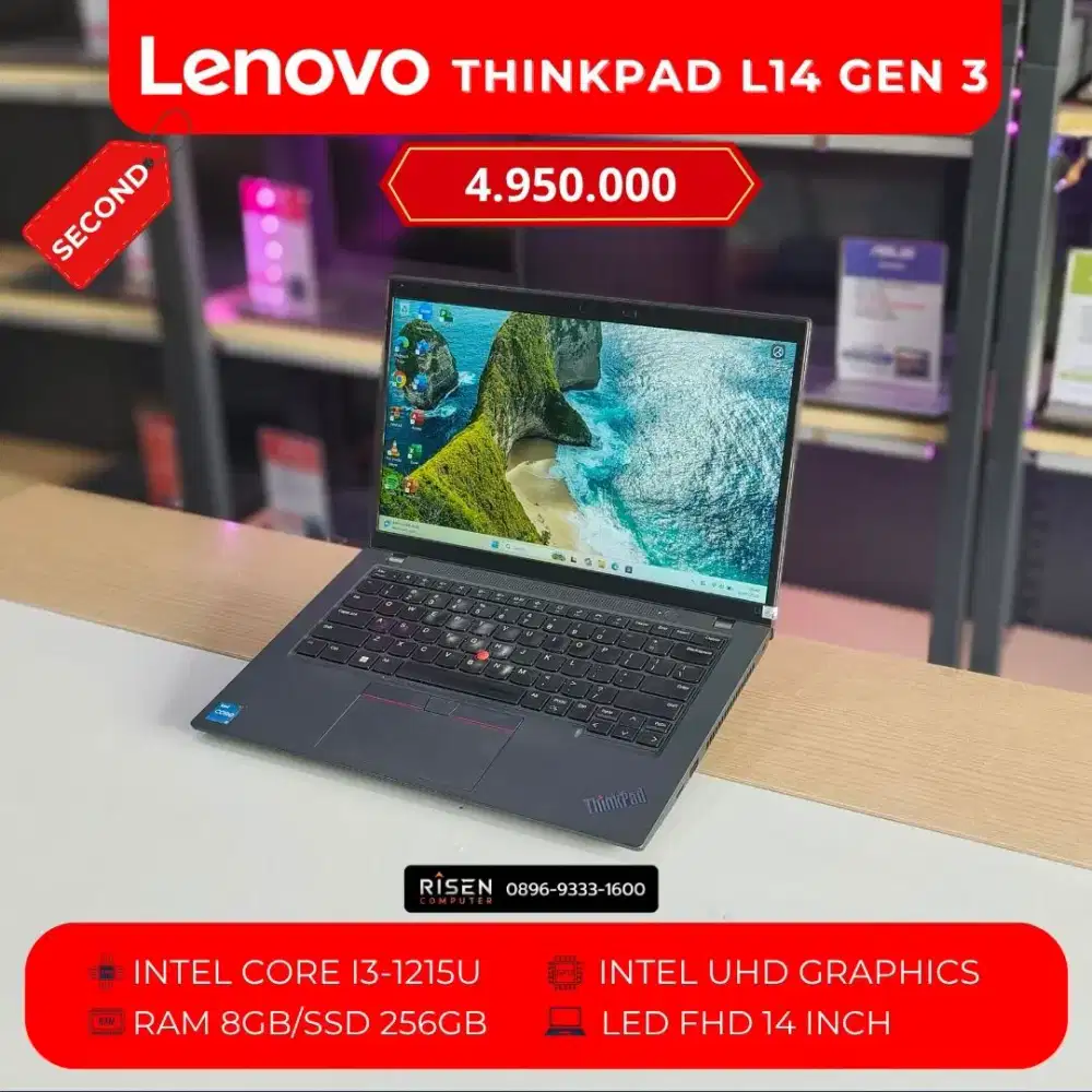 LENOVO THINKPAD L14 GEN 3 I3-12150 RAM 8GB SSD 256GB FHD 14Inch