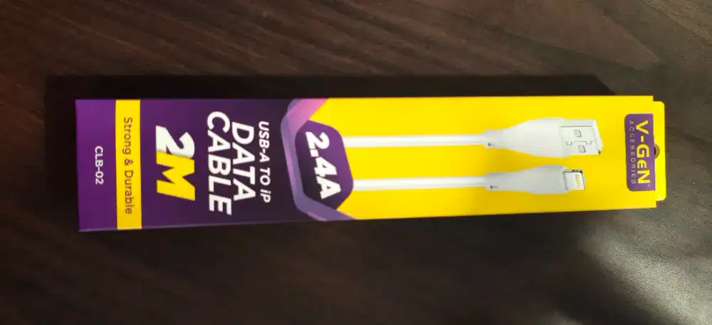 Kabel Data Charging V-GeN CLB-02 USB A to iP 2.4A