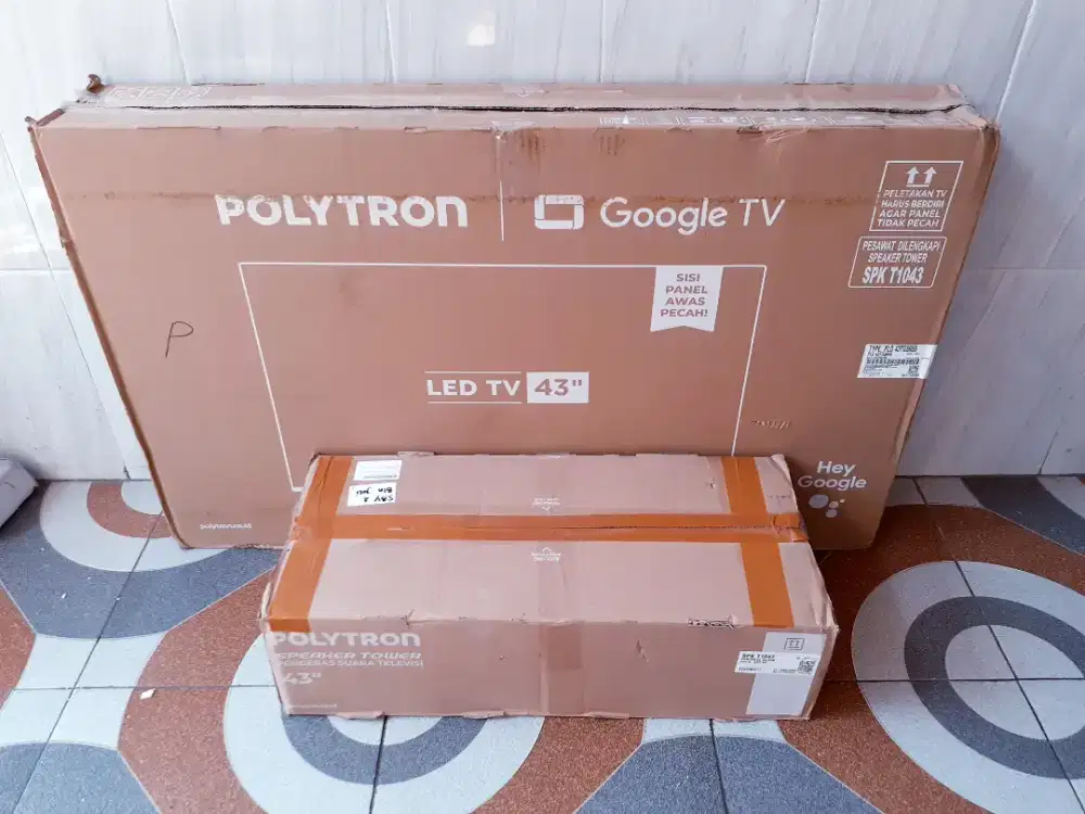 TV LED ANDROID GOOGLE TV POLYTRON 43IN SPEAKER TOWER YOUTUBE NETFLIK