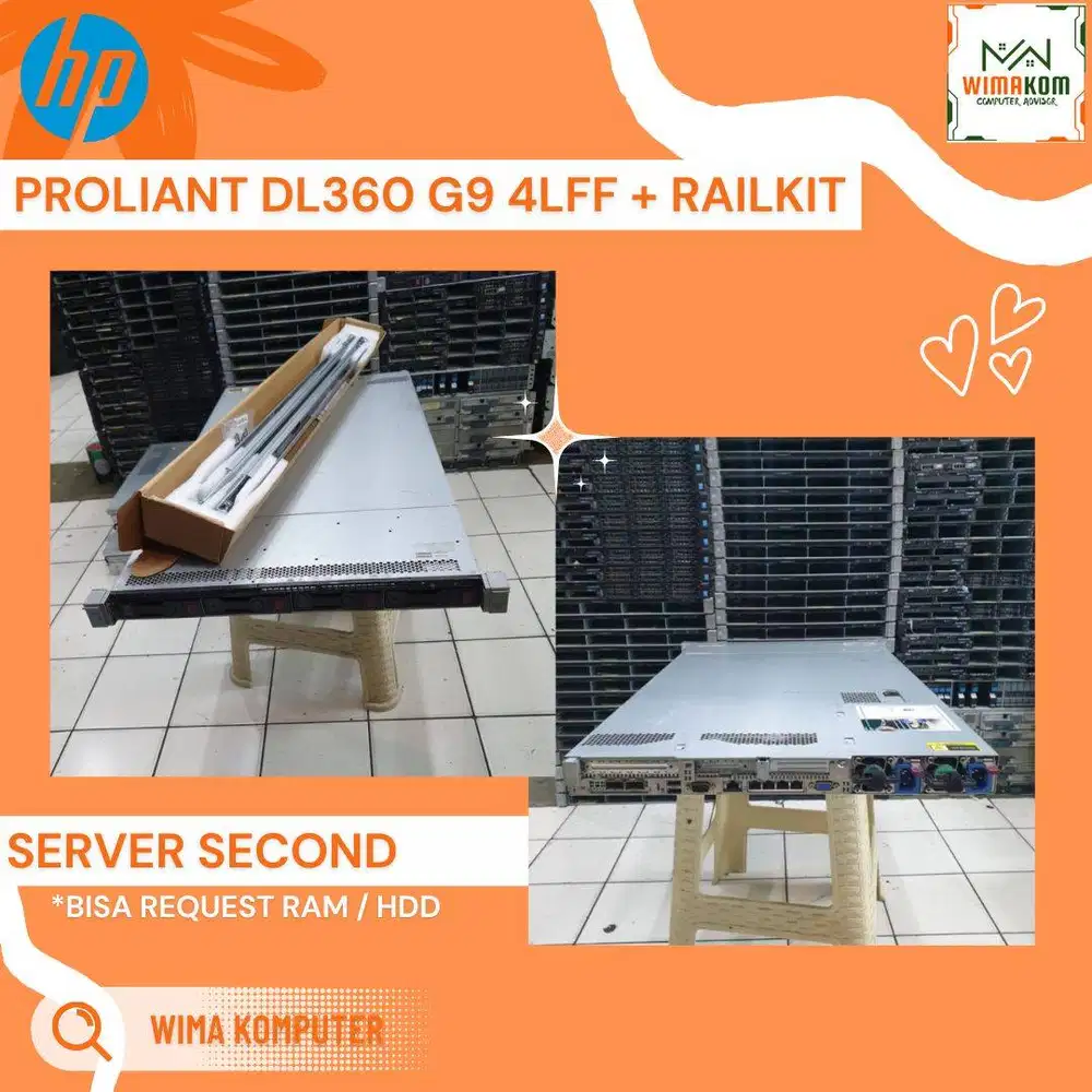 SERVER HP DL360 G9 4 LFF 2x Xeon E5-2630V3 32 CORE RAM 16GB HDD 500GB