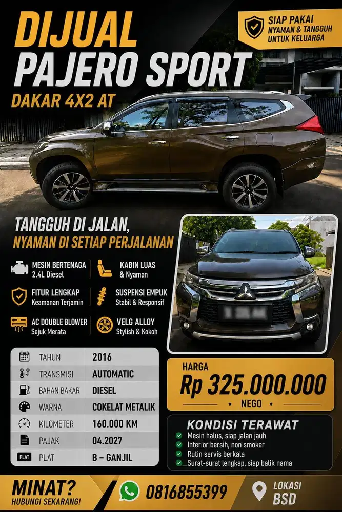 PAJERO SPORT DAKKAR 2016