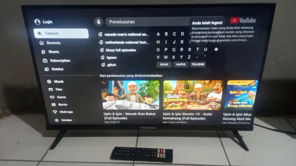 Tv led hisense android digital 32inchi
