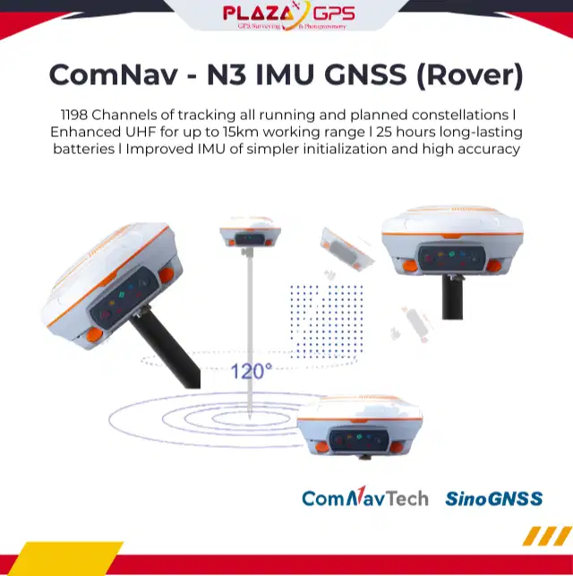 GPS Geodetik Comnav N3 IMU GNSS Paket Rover
