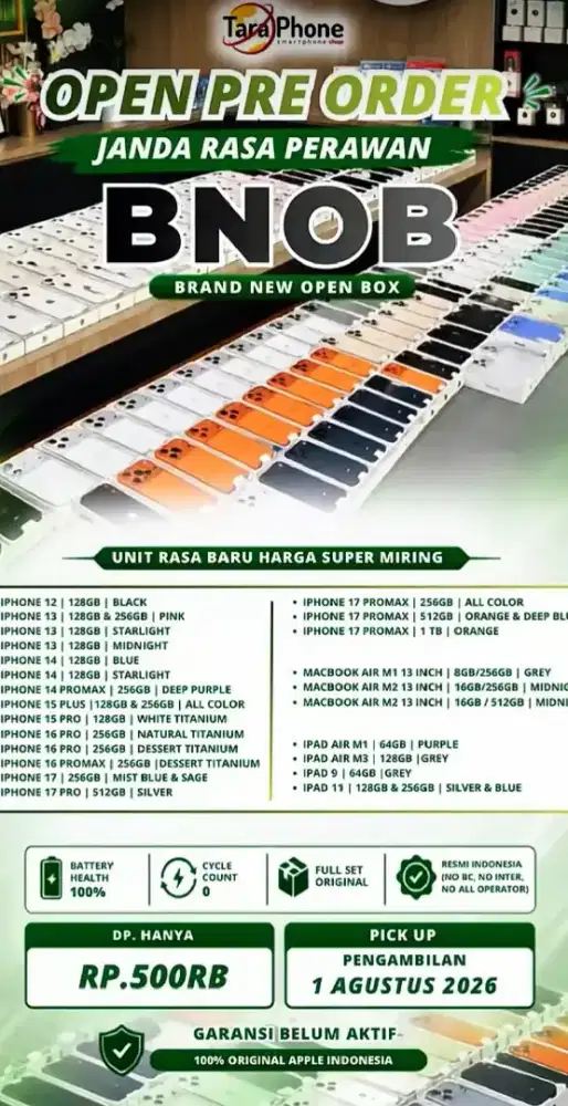 PO untuk iPhone dari IP 12 sampai IP 17