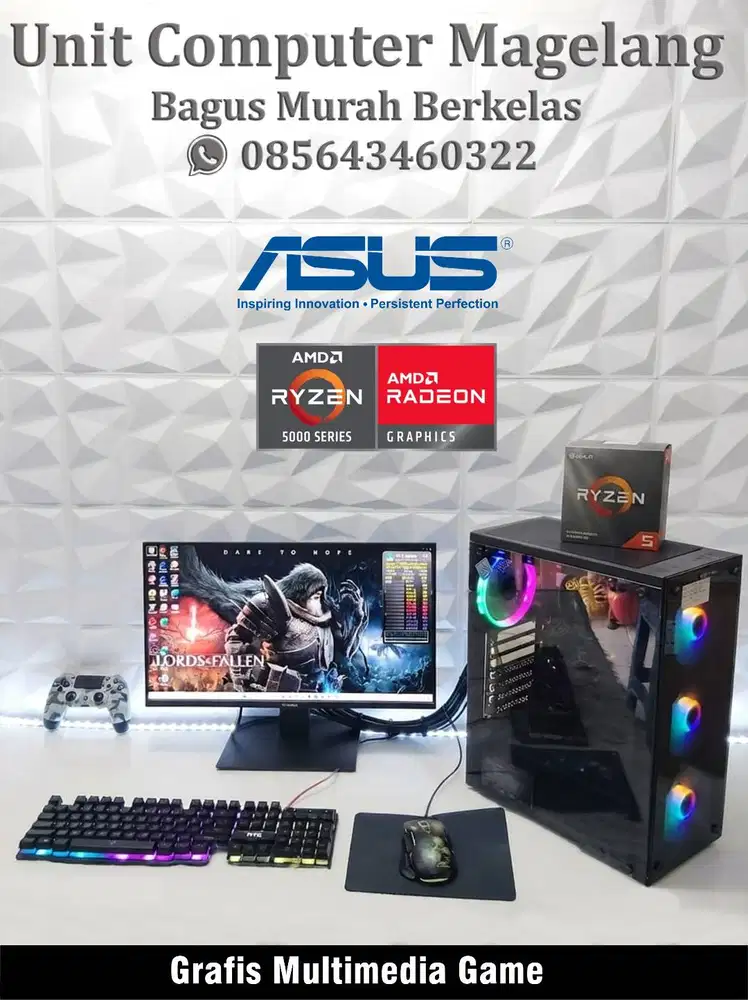 PC gaming Siap pakai - Mix AMD Ryzen 5 5600 II Asus B450 II 16 GB 22
