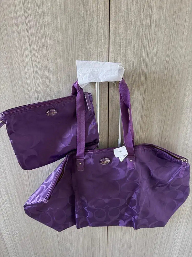 Tas coach ungu ori asli