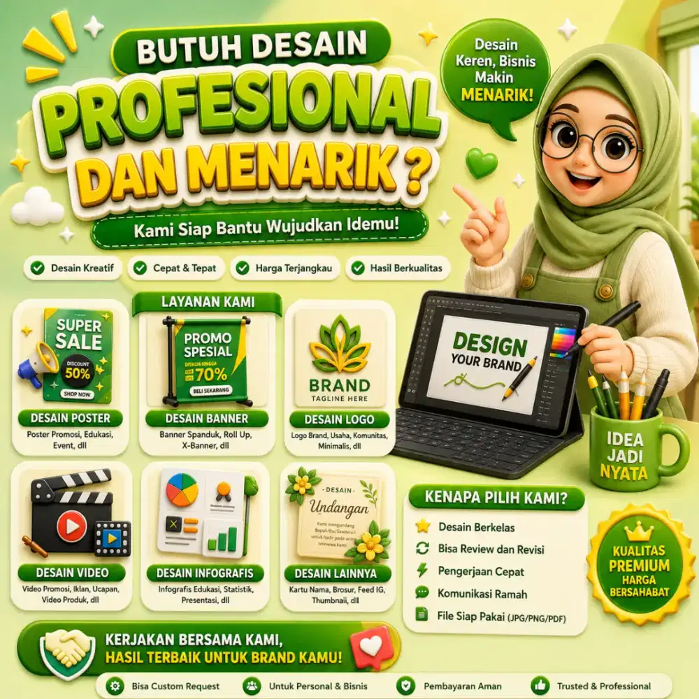 Desain Promosi Produk UMKM , Logo , Banner ,  Poster , Video Promosi