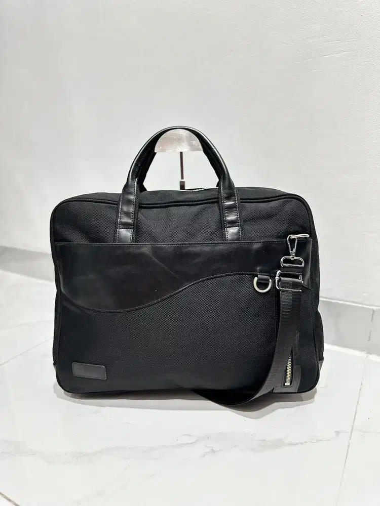 Tas laptop/kerja kulit mix nylon tebal