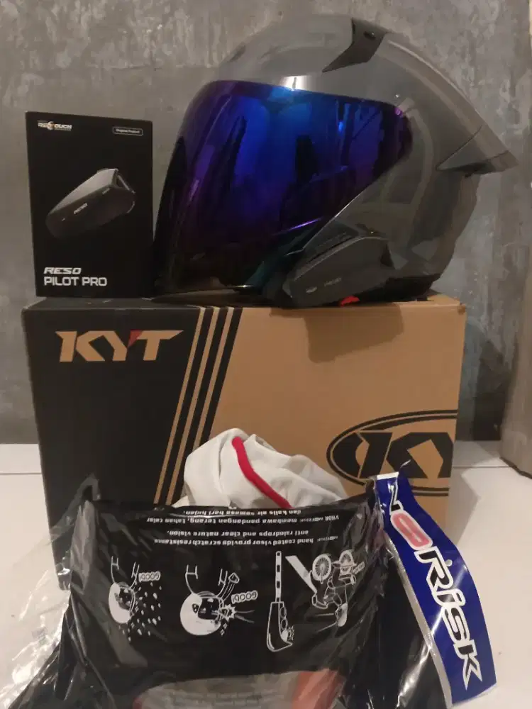 Helm KYT TTR Jet Plus Intercom Reso Pilot Pro