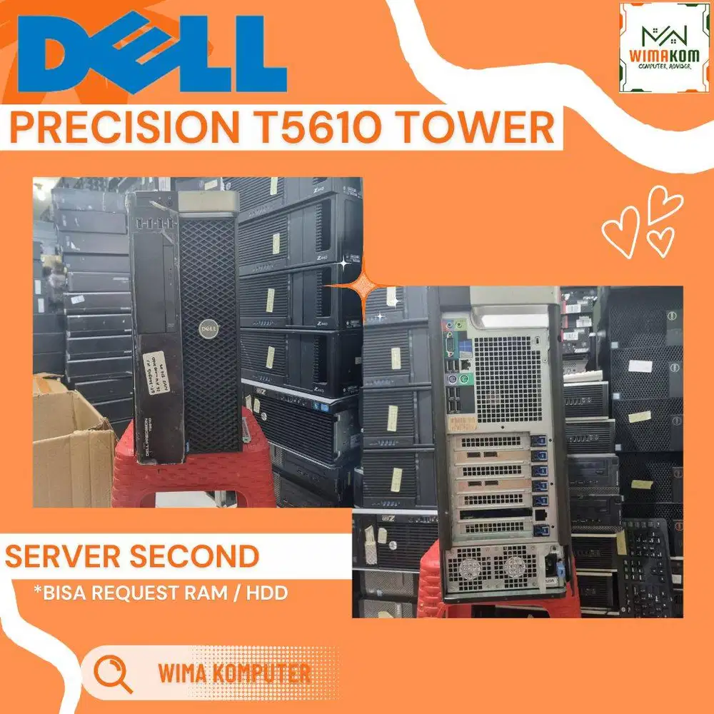 SERVER DELL T5610 2x Xeon E5-2609V2 8 CORE RAM 32GB HDD 1TB VGA