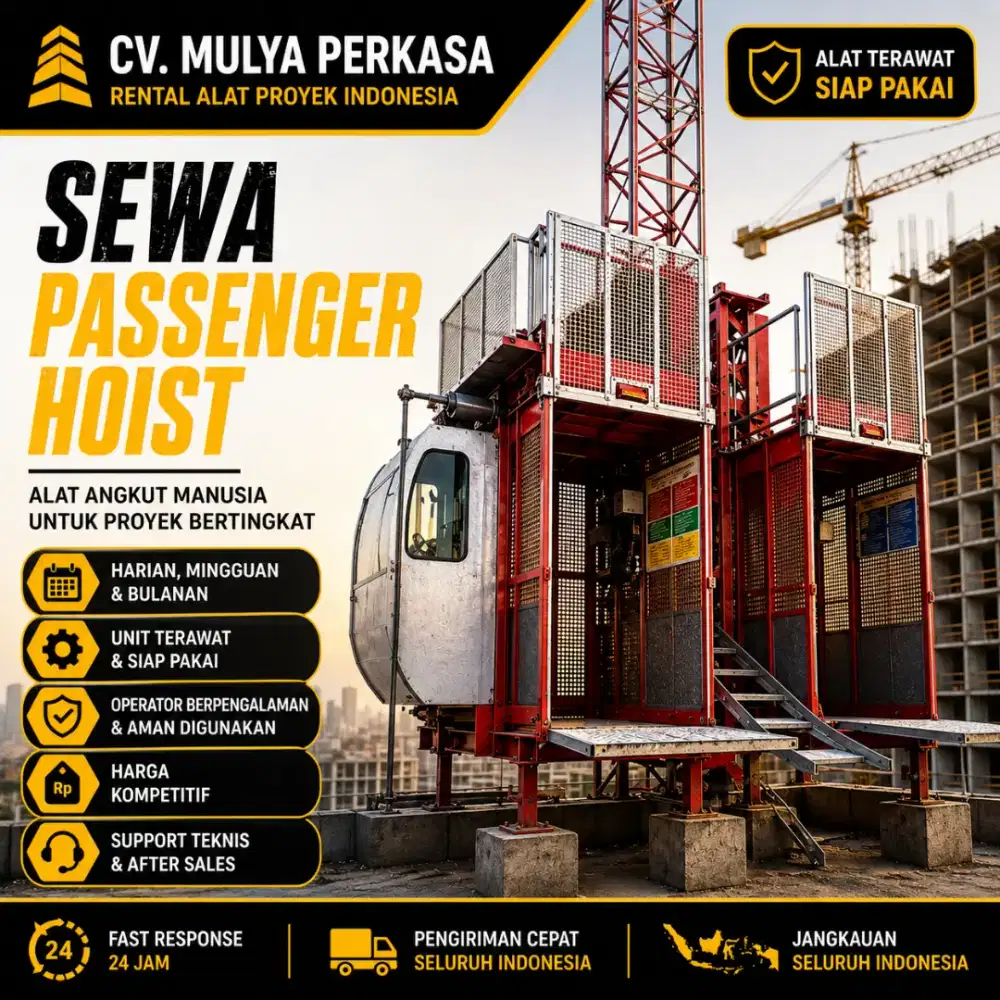 PUSAT SEWA LIFT BARANG JAKARTA, PASSENGER HOIST, LIFT PROYEK