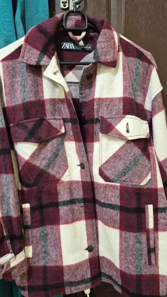 Jaket Flannel Zara Original