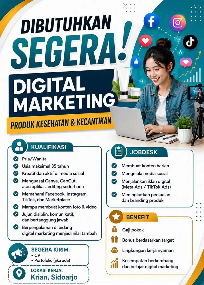 Dibutuhkan Segera Digital Marketing