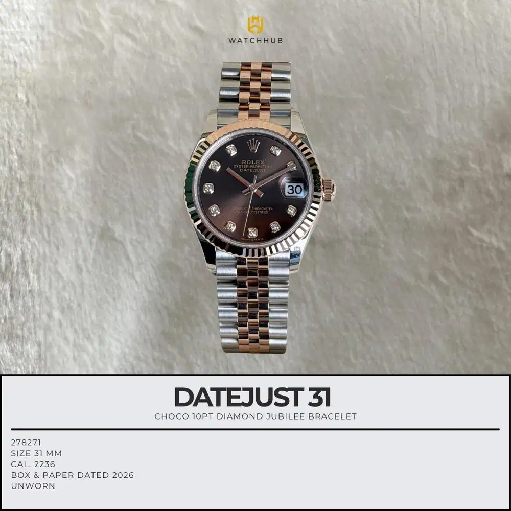 Rolex Datejust 31 Choco 10PT Diamond 278271
