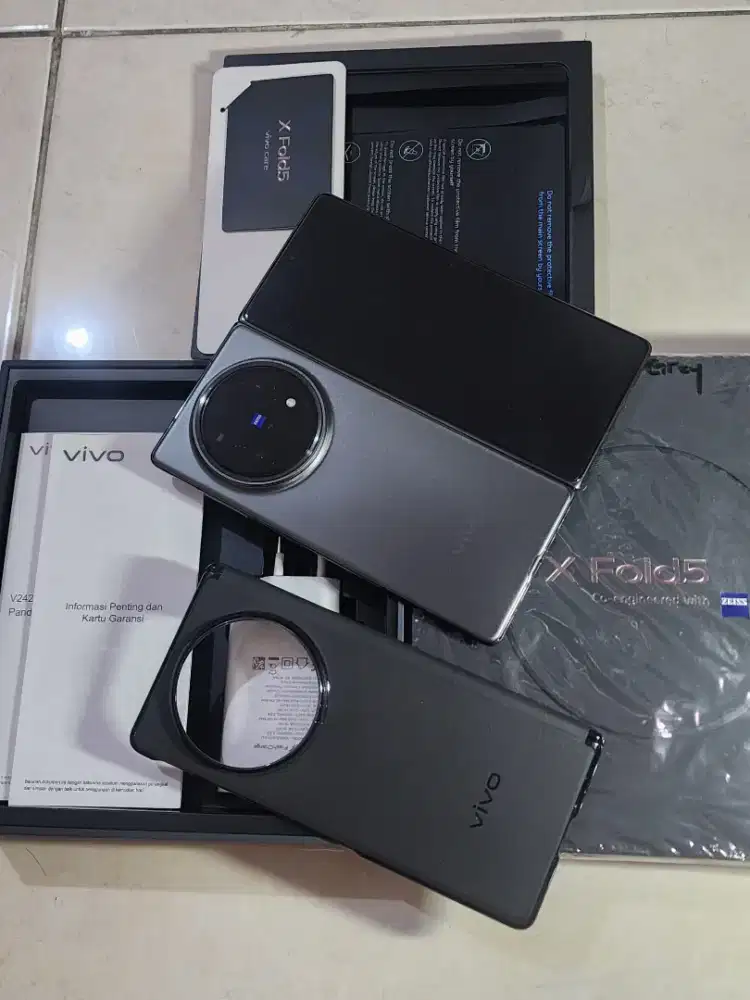 Vivo X Fold 5 5G 16/512Gb, warna Grey, resmi Indo, 99,9% Mulus