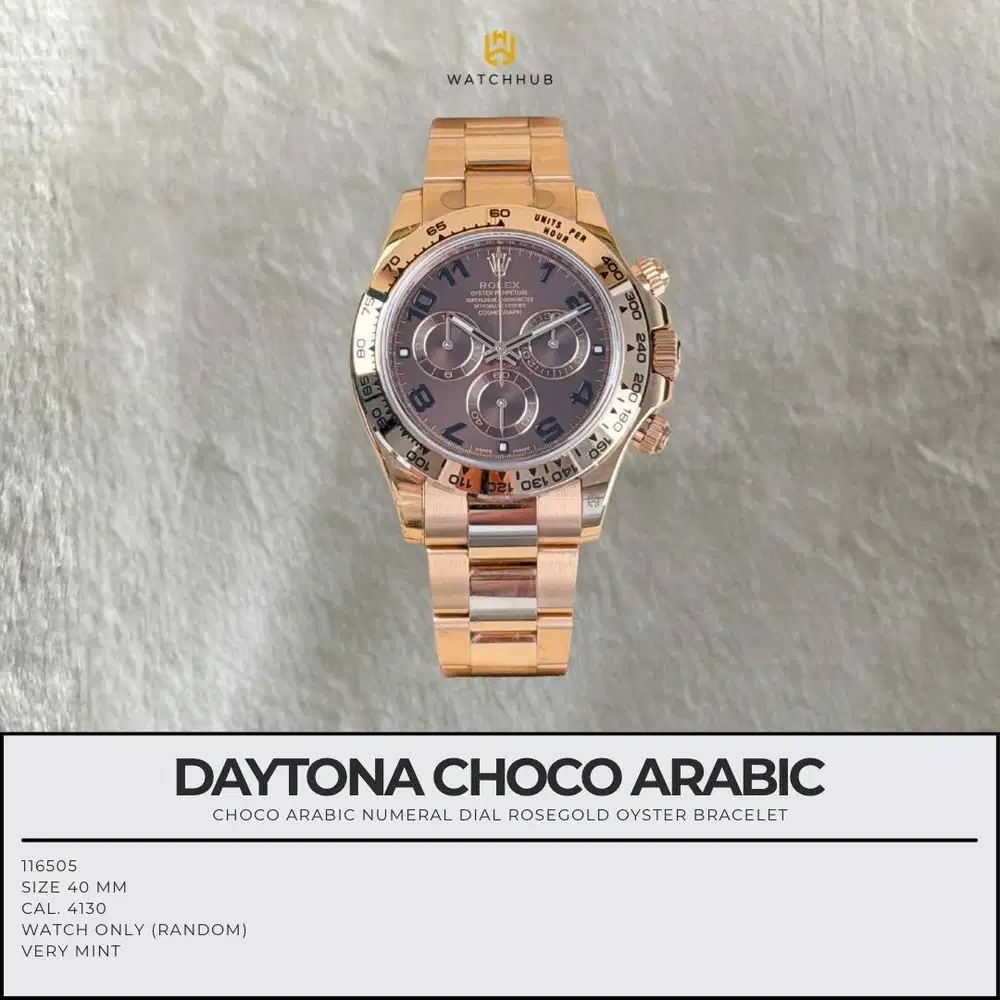 Rolex Daytona Rose Gold Choco Arabic