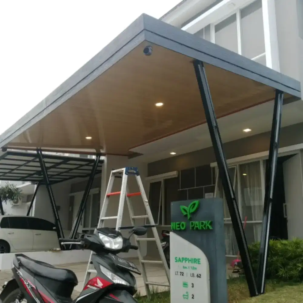 Kanopi baja ringan plus plafon pvc murah
