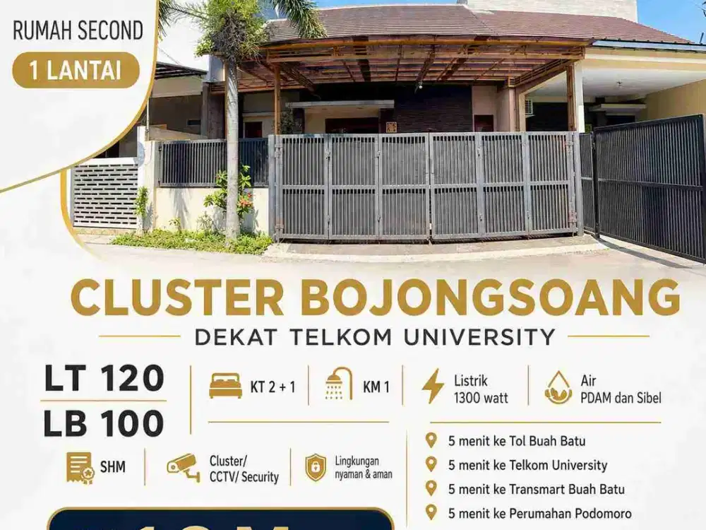 Dijual rumah siap huni dekat Telkom University Bojongsoang Bandung
