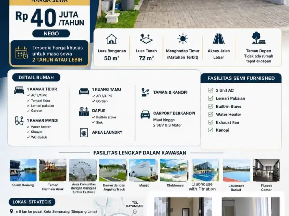 Rumah Semi Furnished CitraGrand Sambiroto Tembalang