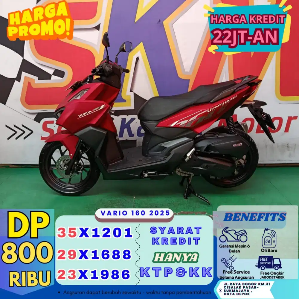 (gebyar DP 800 lngsng bawa plng MTR) Vario 2025 cash credt