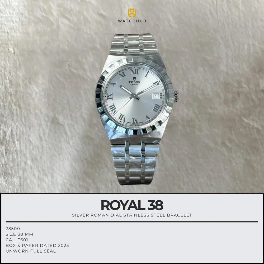 Tudor Royal 38 Silver Roman 28500