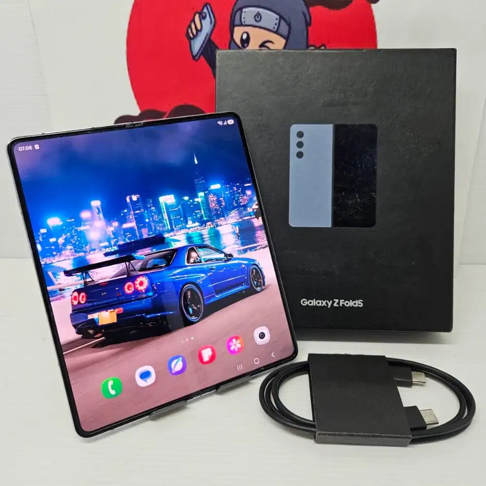 No Minus Samsung Galaxy Z Fold 5 Blue 512GB Fullset Sein B-