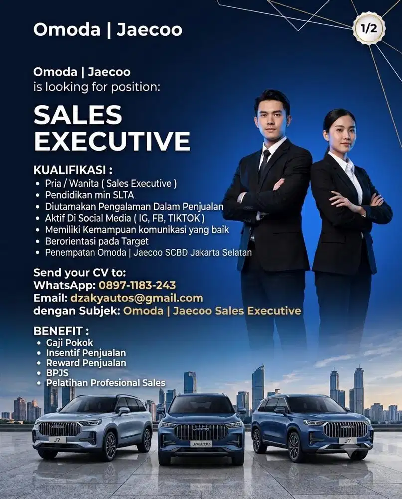 Sales Consultant Jaecoo | Omoda SCBD
