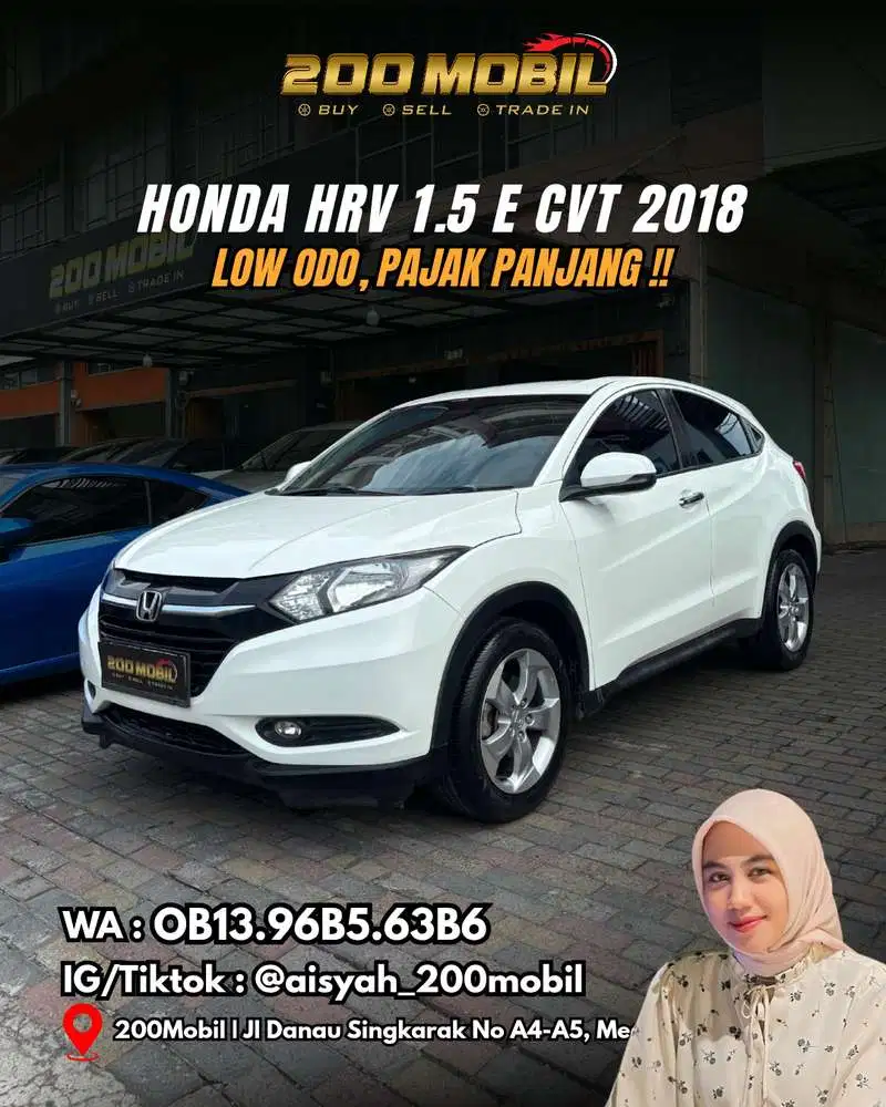 Honda HRV 1.5 E Cvt 2018 Bensin