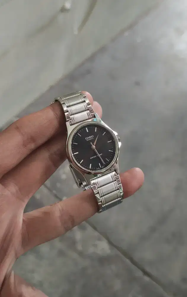 Jam Casio MTP-1016 Analog Vintage Rare Silver Hitam Not Digital