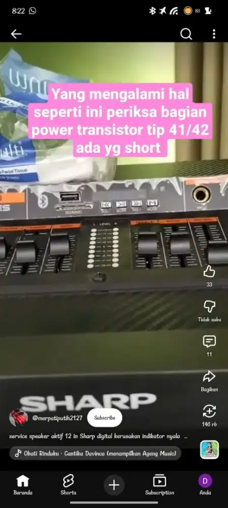 Perbaikan panggilan speaker aktif segala merk Surabaya Sidoarjo