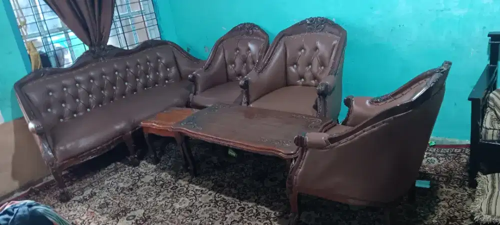 Dijual kursi asli jati lois 3111+2 Meja