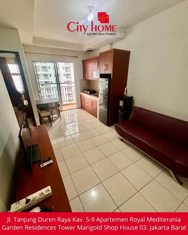 Sewa Apartemen Furnished 2 BR di Mediterania Garden Residences