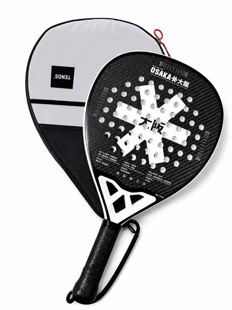 Raket Padel Osaka Vision Pro power Mulus 3K Carbon + Kevlar Siap Pakai
