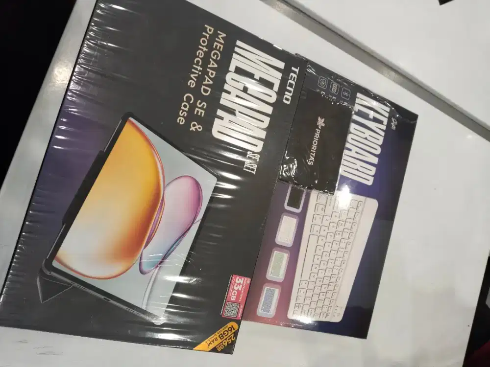 TECNO MEGAPAD SE, UDAH BISA PAKE SIM, FULL SET